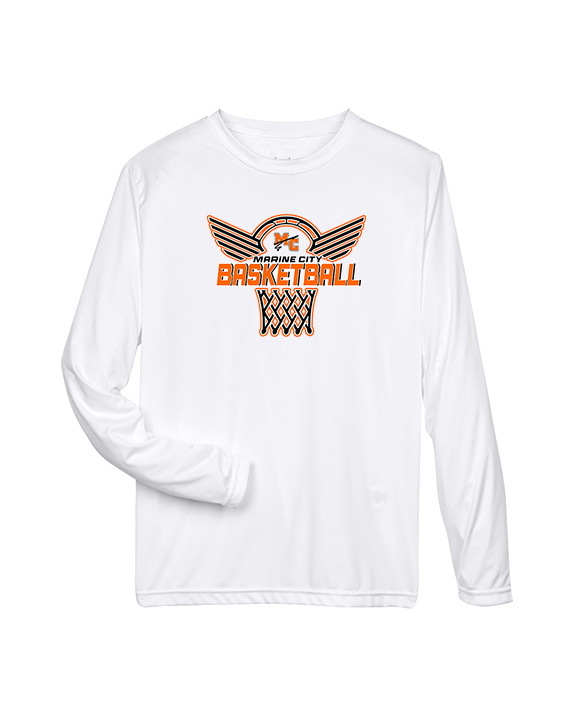 Marine City HS Boys Basketball Nothing But Net - Performance Longsleeve
