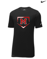 Marshall HS Softball Plate 2 - Mens Nike Cotton Poly Tee