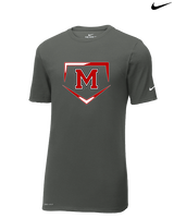 Marshall HS Softball Plate 2 - Mens Nike Cotton Poly Tee