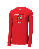 Marshall HS Softball Plate 2 - Mens Nike Longsleeve