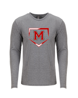 Marshall HS Softball Plate 2 - Tri-Blend Long Sleeve