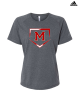 Marshall HS Softball Plate 2 - Womens Adidas Performance Shirt