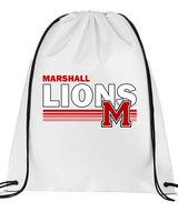 Marshall HS Softball Stripes - Drawstring Bag
