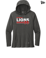 Marshall HS Softball Stripes - New Era Tri-Blend Hoodie