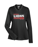 Marshall HS Softball Stripes - Womens Performance Longsleeve