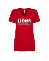 Marshall HS Softball Stripes - Womens Vneck