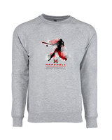 Marshall HS Softball Swing 2 - Crewneck Sweatshirt