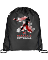 Marshall HS Softball Swing 2 - Drawstring Bag