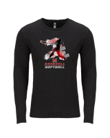 Marshall HS Softball Swing 2 - Tri-Blend Long Sleeve