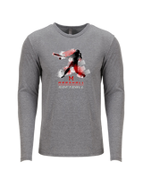 Marshall HS Softball Swing 2 - Tri-Blend Long Sleeve