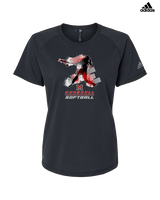Marshall HS Softball Swing 2 - Womens Adidas Performance Shirt