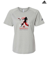Marshall HS Softball Swing 2 - Womens Adidas Performance Shirt