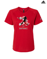 Marshall HS Softball Swing 2 - Womens Adidas Performance Shirt
