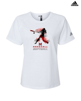 Marshall HS Softball Swing 2 - Womens Adidas Performance Shirt