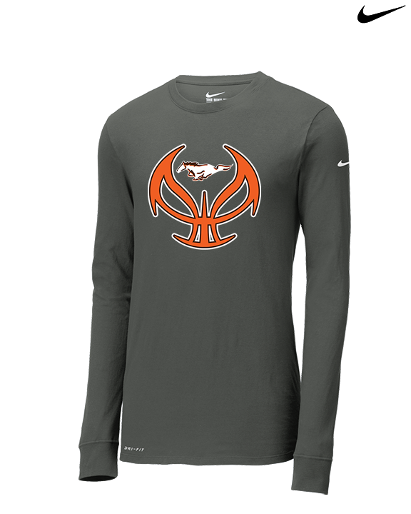 Meadowbrook HS Boys Basketball Full Ball - Mens Nike Longsleeve