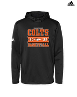Meadowbrook HS Boys Basketball Stamp - Mens Adidas Hoodie