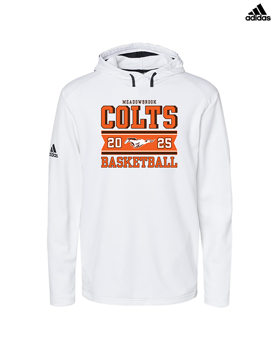 Meadowbrook HS Boys Basketball Stamp - Mens Adidas Hoodie