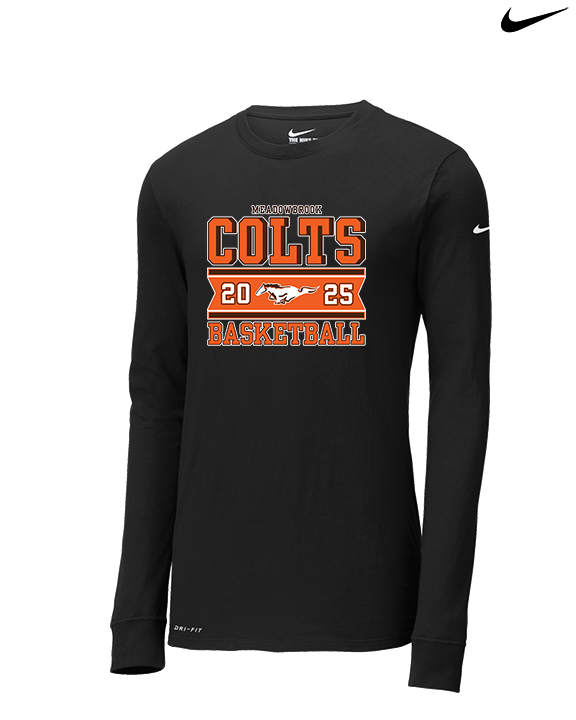 Meadowbrook HS Boys Basketball Stamp - Mens Nike Longsleeve