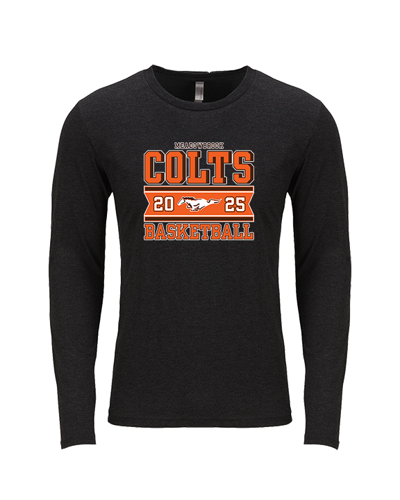 Meadowbrook HS Boys Basketball Stamp - Tri-Blend Long Sleeve