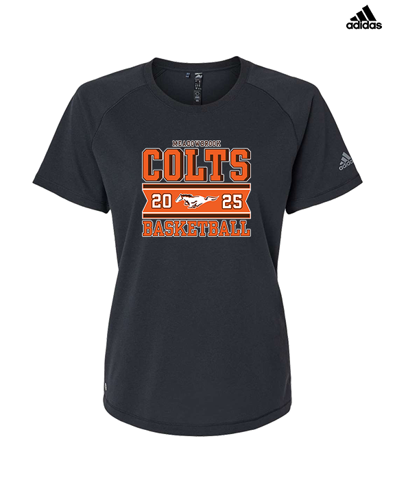 Meadowbrook HS Boys Basketball Stamp - Womens Adidas Performance Shirt