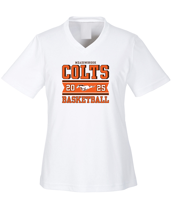 Meadowbrook HS Boys Basketball Stamp - Womens Performance Shirt