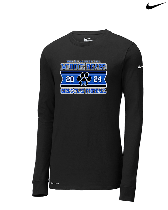Middletown HS Girls Flag Football Stamp - Mens Nike Longsleeve