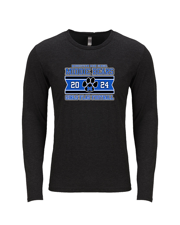 Middletown HS Girls Flag Football Stamp - Tri-Blend Long Sleeve