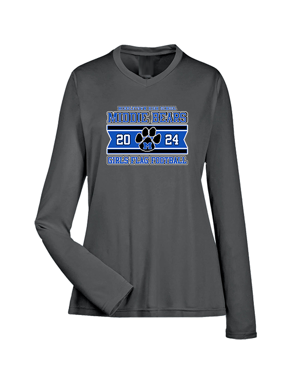 Middletown HS Girls Flag Football Stamp - Womens Performance Longsleeve