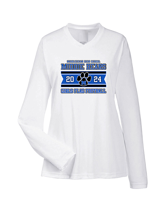 Middletown HS Girls Flag Football Stamp - Womens Performance Longsleeve