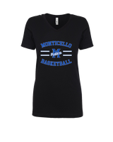 Monticello HS Basketball Curve - Womens Vneck
