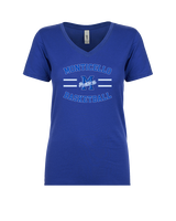 Monticello HS Basketball Curve - Womens Vneck