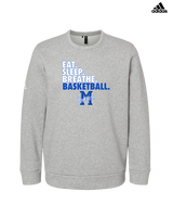 Monticello HS Basketball Eat Sleep - Mens Adidas Crewneck