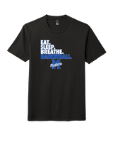Monticello HS Basketball Eat Sleep - Tri-Blend Shirt