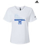 Monticello HS Basketball Eat Sleep - Womens Adidas Performance Shirt