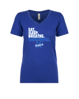 Monticello HS Basketball Eat Sleep - Womens Vneck