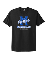 Monticello HS Basketball Shadow - Mens Select Cotton T-Shirt