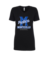 Monticello HS Basketball Shadow - Womens Vneck