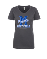 Monticello HS Basketball Shadow - Womens Vneck