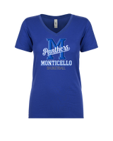 Monticello HS Basketball Shadow - Womens Vneck