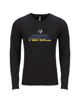 Montoursville HS Football Splatter - Tri-Blend Long Sleeve