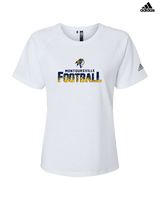 Montoursville HS Football Splatter - Womens Adidas Performance Shirt