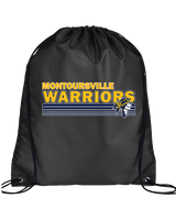 Montoursville HS Football Stripes - Drawstring Bag