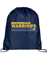 Montoursville HS Football Stripes - Drawstring Bag