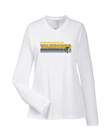 Montoursville HS Football Stripes - Womens Performance Longsleeve