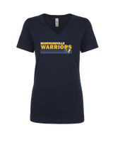 Montoursville HS Football Stripes - Womens Vneck