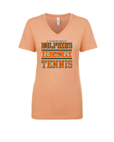Mosley HS Tennis Stamp - Womens Vneck