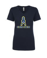 Mount Pleasant HS Girls Swim - Womens Vneck
