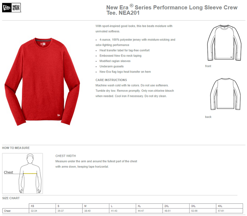 LaPorte HS Track & Field Property - New Era Performance Long Sleeve