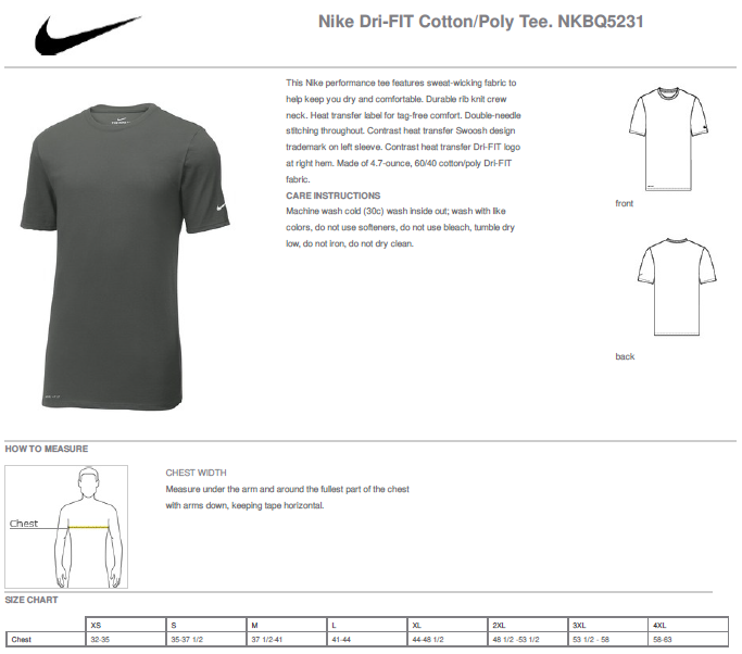 Jackson County HS Rallycats - Mens Nike Cotton Poly Tee