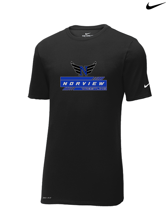 Norview HS Wrestling Logo - Mens Nike Cotton Poly Tee